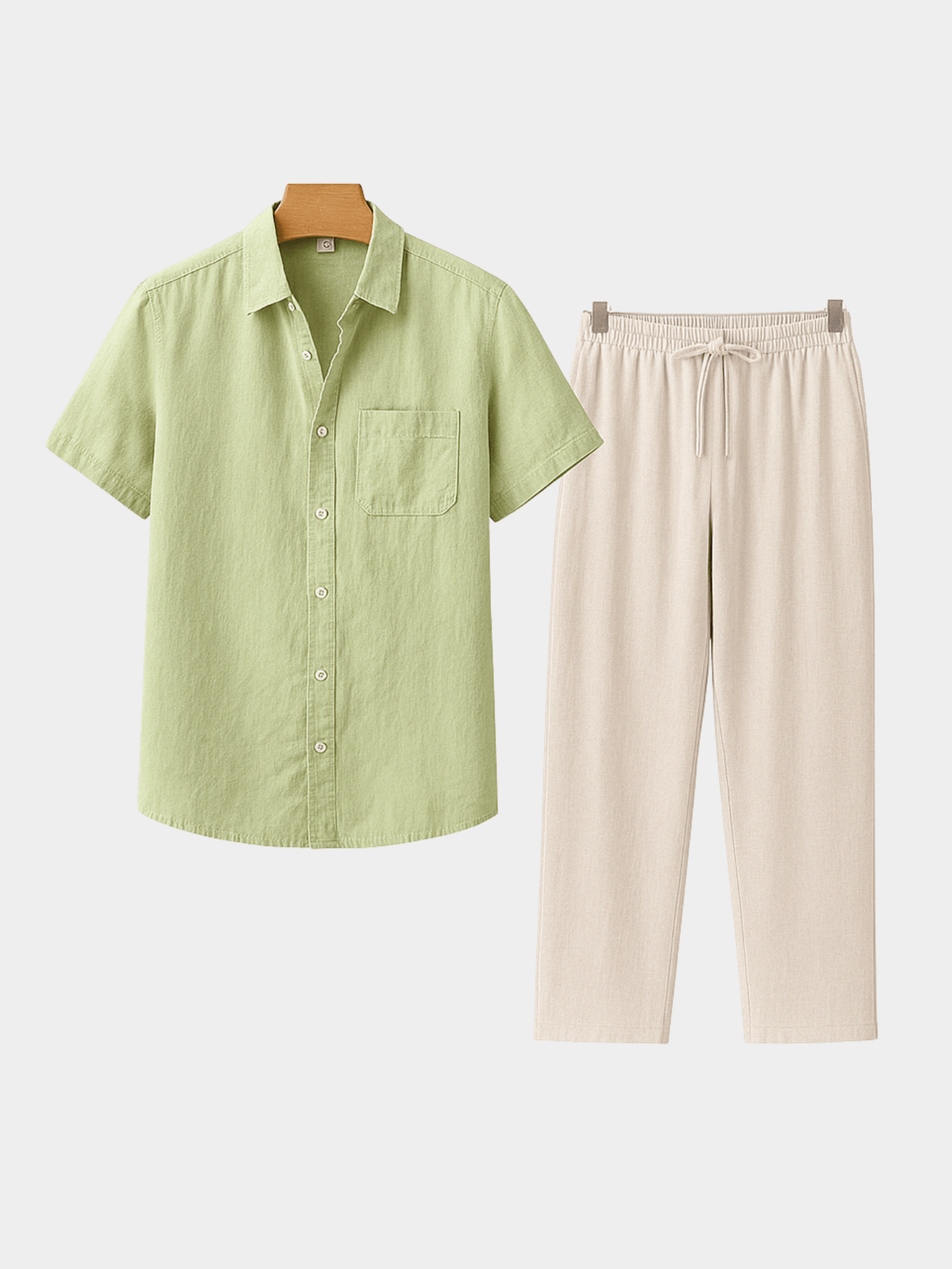 Derada | Cannes - Linnen Set Korte Mouw - Derada