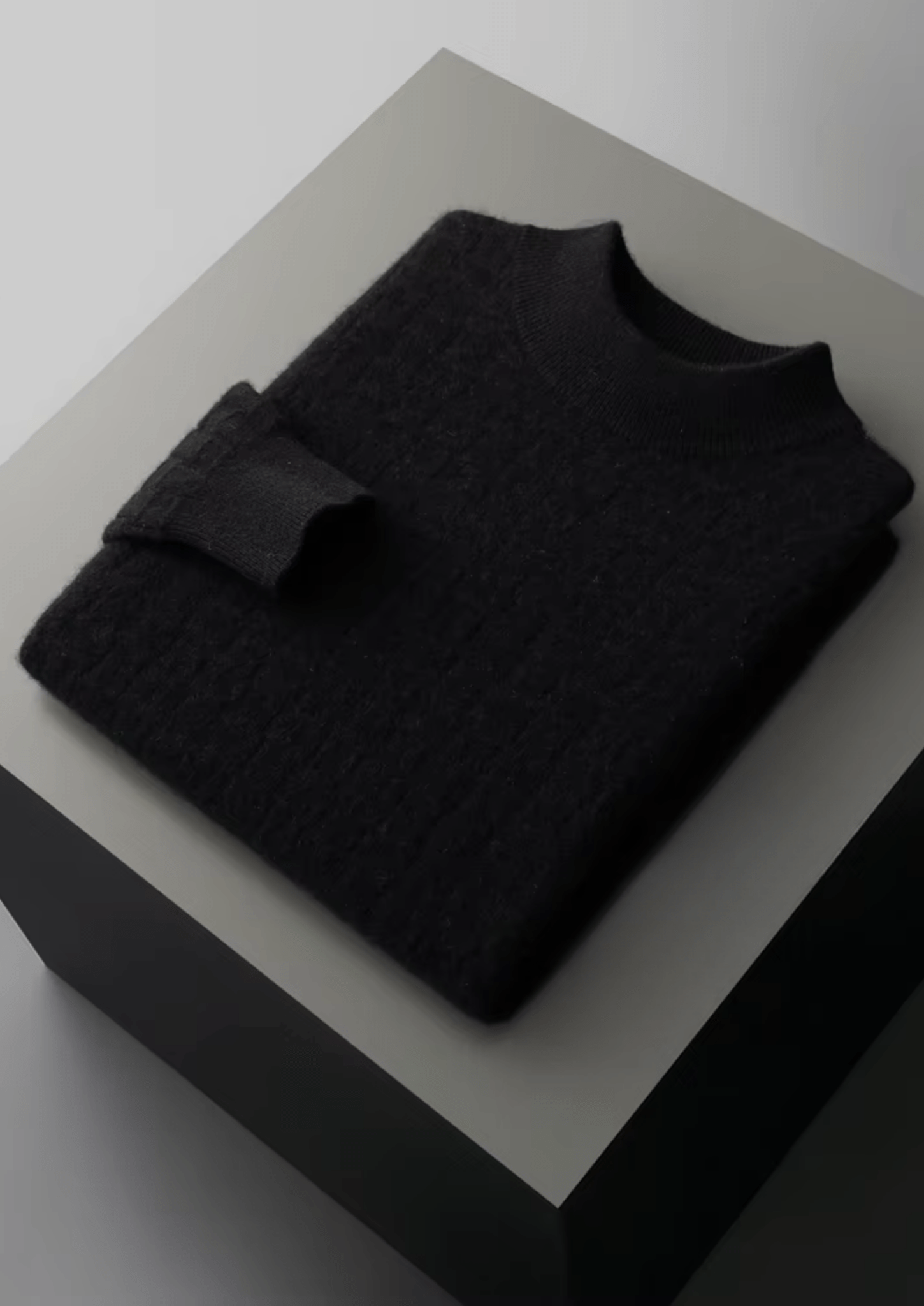 PURE EXTRA - FINE MERINO WOOL TEXTURED MOCKNECK - Derada