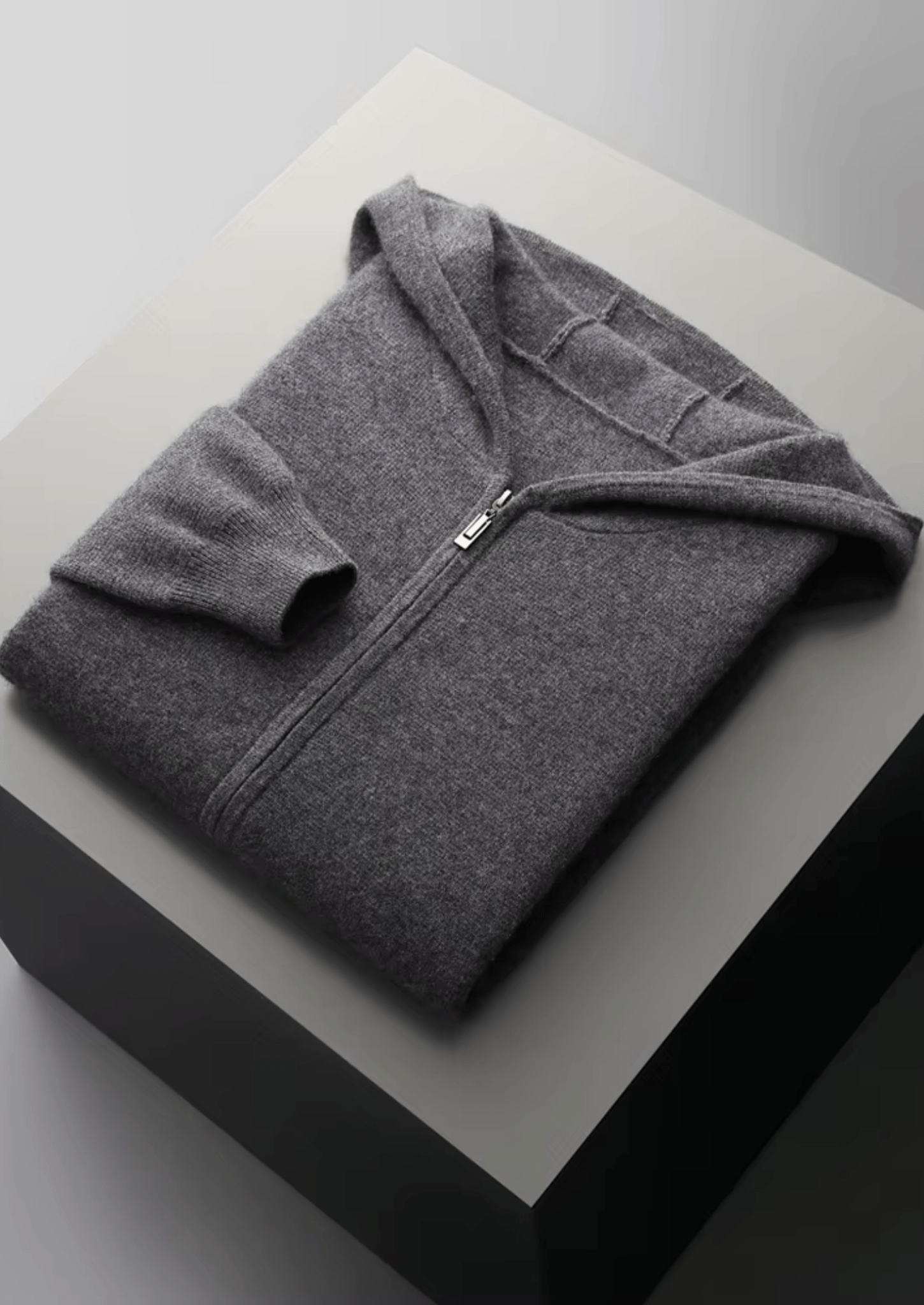 PURE EXTRA - FINE MERINO WOOL ZIPPER HOODIE - Derada